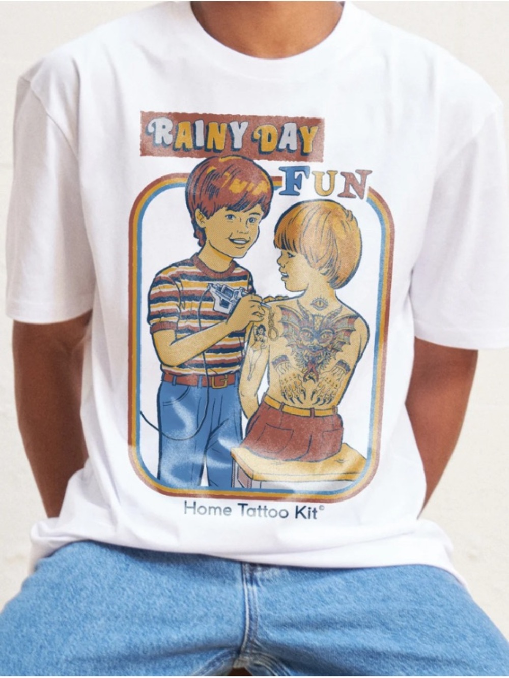 Unisex “Rainy Day Fun” Home Tattoo Tee by Threadless